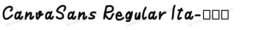 CanvaSans RegularIta字体转换
